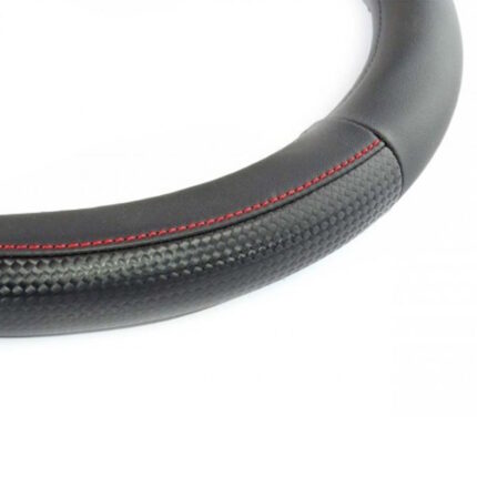 κάλυμμα τιμονιού Swc-28 διάστασης 37 39 εκατοστών σε χρώμα μαύρο με κόκκινη ραφή εικόνα 2